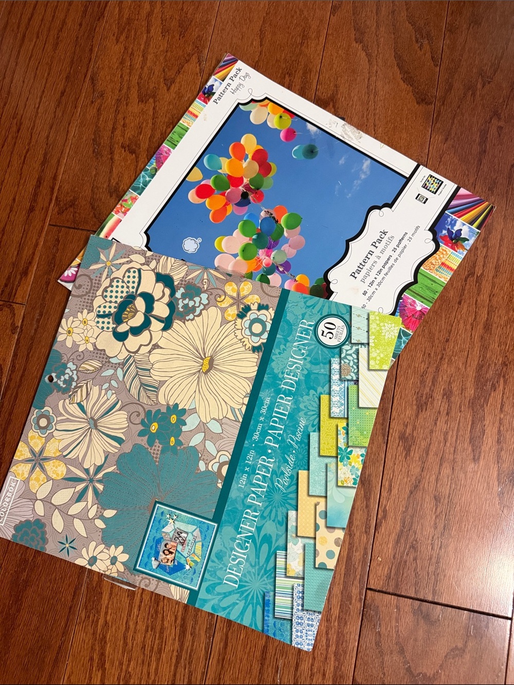 Colorbok Designer paper/ pattern pack 12x12 Scrapbook paper - set of 2